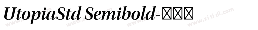 UtopiaStd Semibold字体转换
